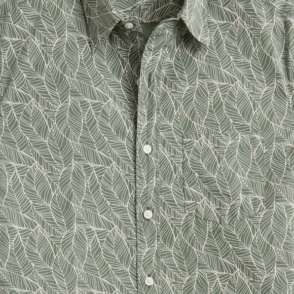 New JCREW Sz XL Short-Sleeve Printed Flex Casual Shirt Topiary Marine $89 BL165 - Picture 3 of 6